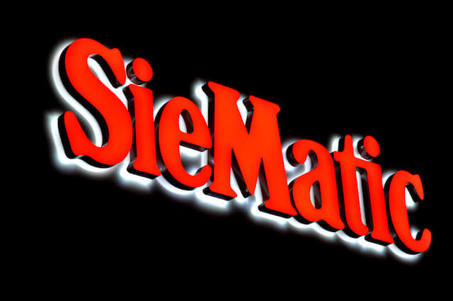 siematic logo, světelná reklama, led reklama